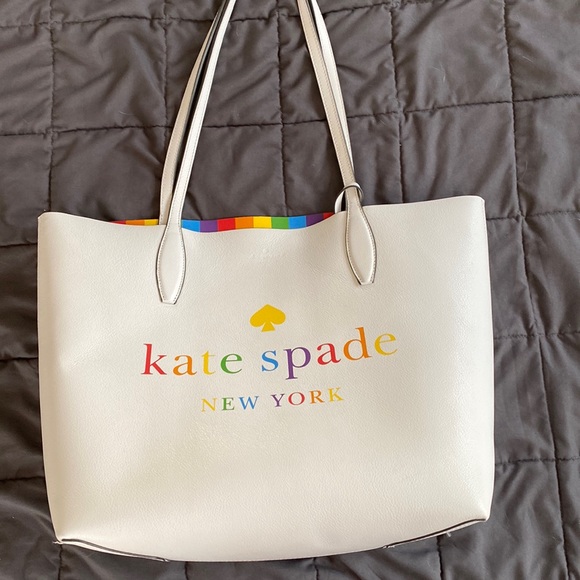 kate spade reversible rainbow tote